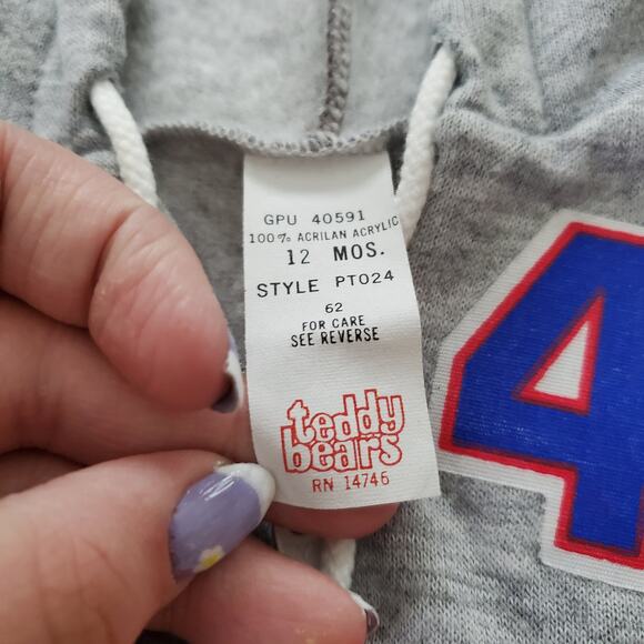 Vintage #44 Hooded Zipup Sweater 12 months - Picture 4 of 7